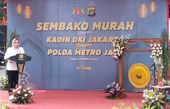 KADIN DKI Gelar Bazar Murah di Polda Metro Jaya, Diana Dewi: Bentuk Kepedulian Jelang Idul Fitri