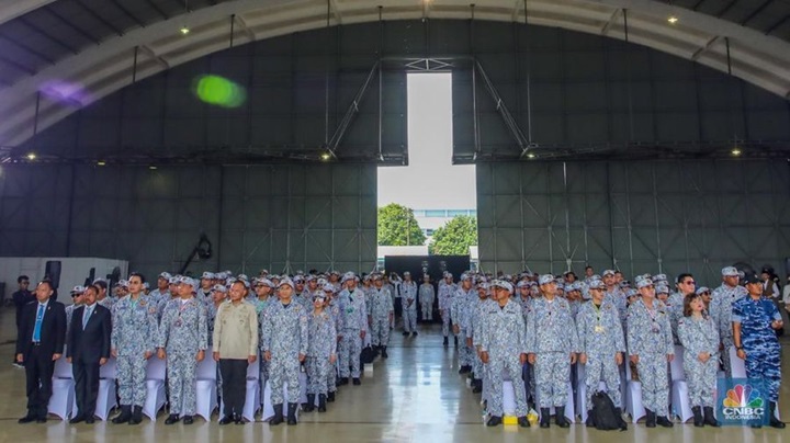 Potret Ratusan Pengusaha Bersiap Retret di Magelang, Pakai Loreng Biru